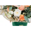 Flower box of roses and carnations